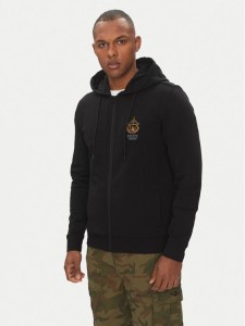Aeronautica Militare Bluza 251FE1974F459 Czarny Regular Fit