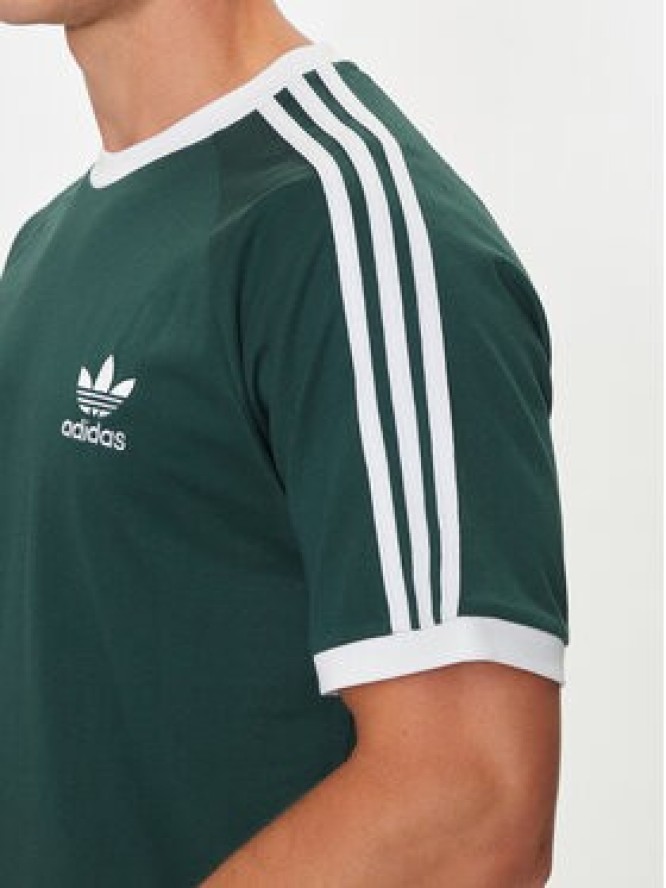 adidas T-Shirt adicolor Classics 3-Stripes IY8720 Zielony Slim Fit