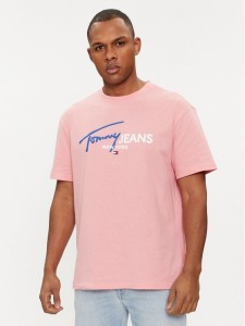 Tommy Jeans T-Shirt Spray Pop Color DM0DM18572 Różowy Regular Fit