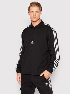 adidas Bluza adicolor 3 Stripes HK7425 Czarny Relaxed Fit