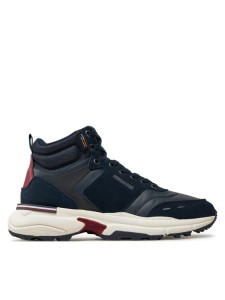 Tommy Hilfiger Sneakersy M Runner Cordura Hi Lth Mix FM0FM05222 Granatowy