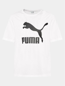 Puma T-Shirt Classics Logo 530088 Biały Regular Fit