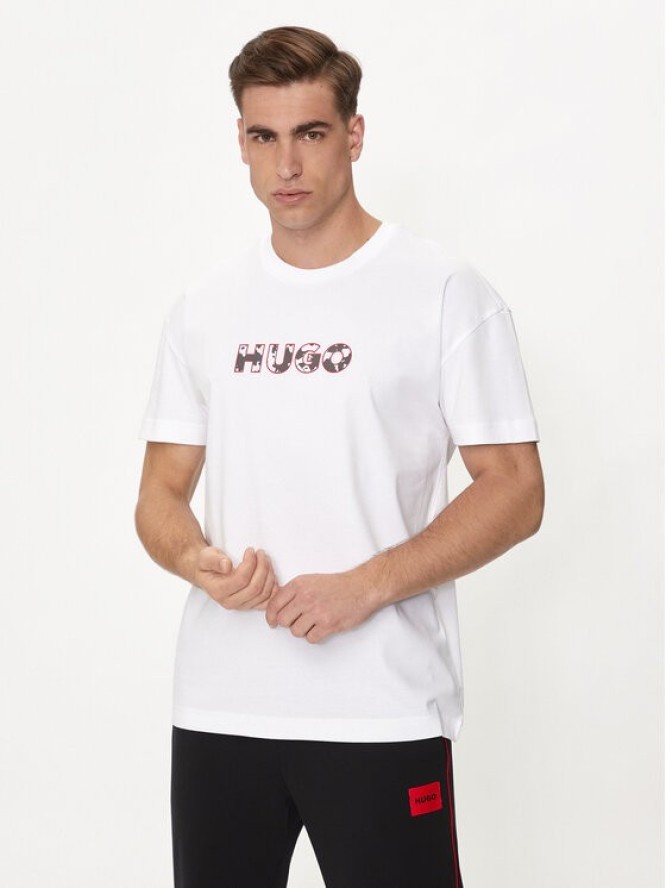 Hugo T-Shirt Camo Logo 50514969 Beżowy Regular Fit