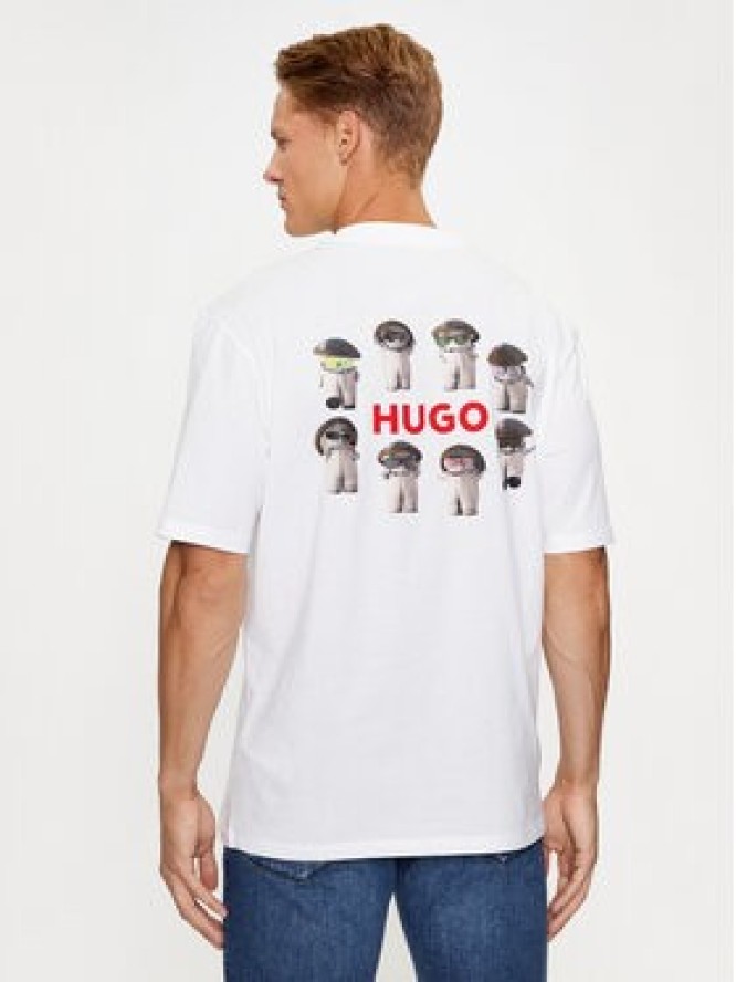 Hugo T-Shirt Dampignon 50495167 Biały Relaxed Fit