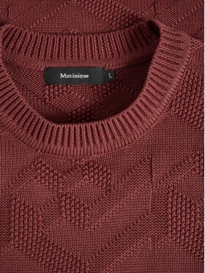 Matinique Sweter 30206829 Bordowy Regular Fit