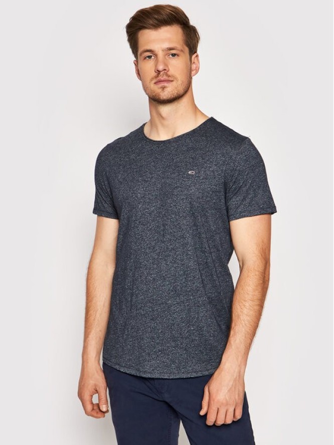 Tommy Jeans T-Shirt Jaspe DM0DM09586 Granatowy Slim Fit