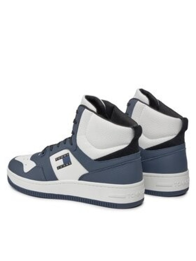 Tommy Jeans Sneakersy Tjm Retro Basket Sneaker Mid EM0EM01401 Granatowy