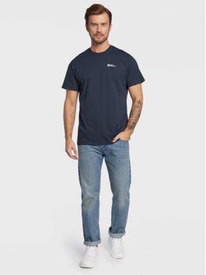 Jack Wolfskin T-Shirt Essential 1808382 Granatowy Regular Fit