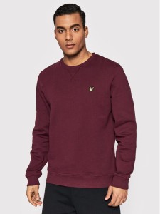 Lyle & Scott Bluza ML424VOG Bordowy Regular Fit