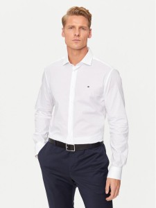 Tommy Hilfiger Koszula MW0MW38347 Biały Slim Fit