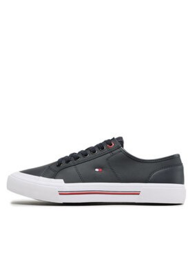 Tommy Hilfiger Tenisówki Core Corporate Vulc Leather FM0FM04561 Granatowy