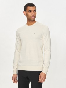 Calvin Klein Sweter K10K113549 Beżowy Regular Fit