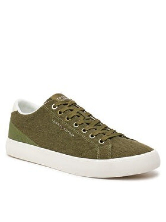 Tommy Hilfiger Tenisówki Th Hi Vulc Low Summer Cvs FM0FM05056 Zielony