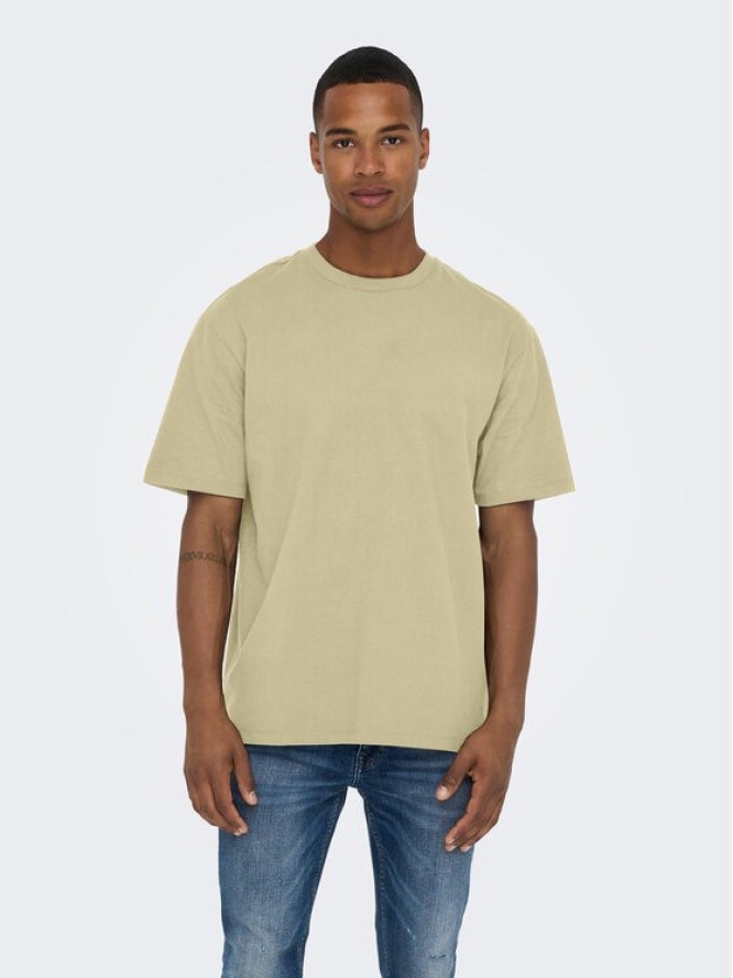 Only & Sons T-Shirt Fred 22022532 Beżowy Relaxed Fit