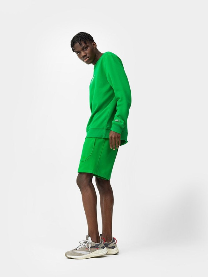 4F Szorty dresowe w kolorze zielonym rozmiar: M