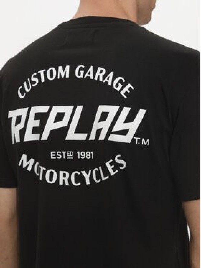 Replay T-Shirt M6874 .000.2660 Czarny Regular Fit