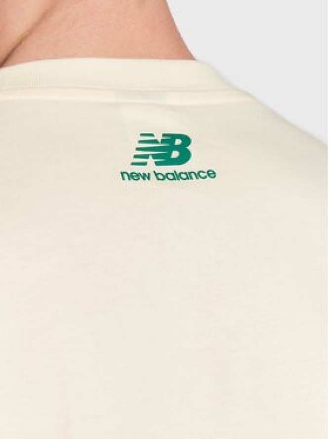 New Balance T-Shirt Athletics MT23561 Żółty Relaxed Fit