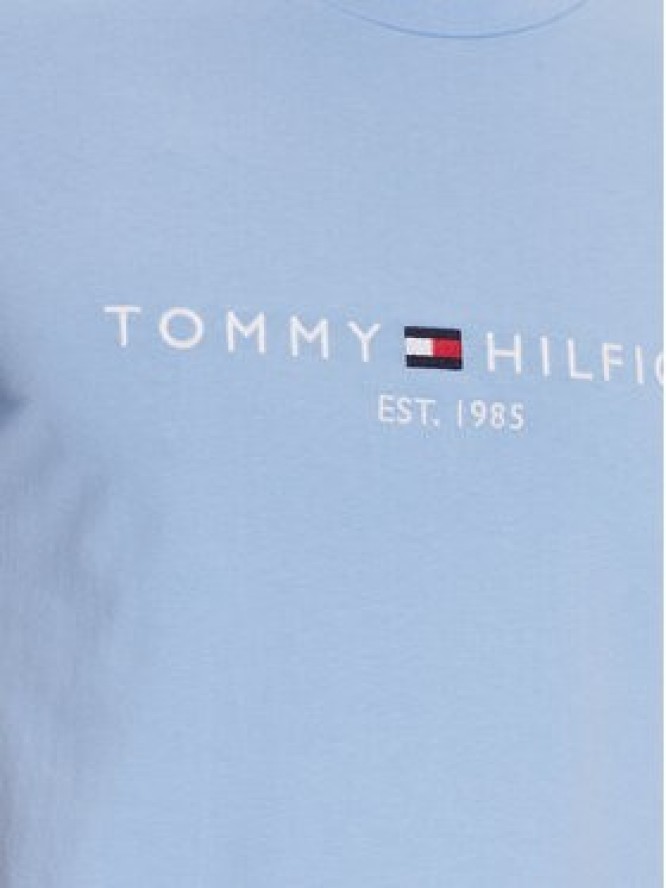 Tommy Hilfiger T-Shirt Logo MW0MW11797 Błękitny Slim Fit