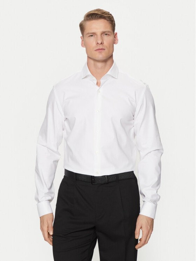 BOSS Koszula H-Hank 50543677 Biały Slim Fit