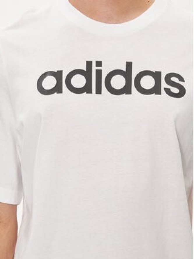 adidas T-Shirt Essentials Single Jersey Linear Embroidered Logo T-Shirt IC9276 Biały Regular Fit