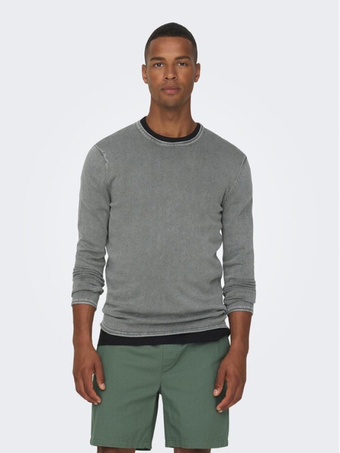 Only & Sons Sweter 22006806 Szary Regular Fit