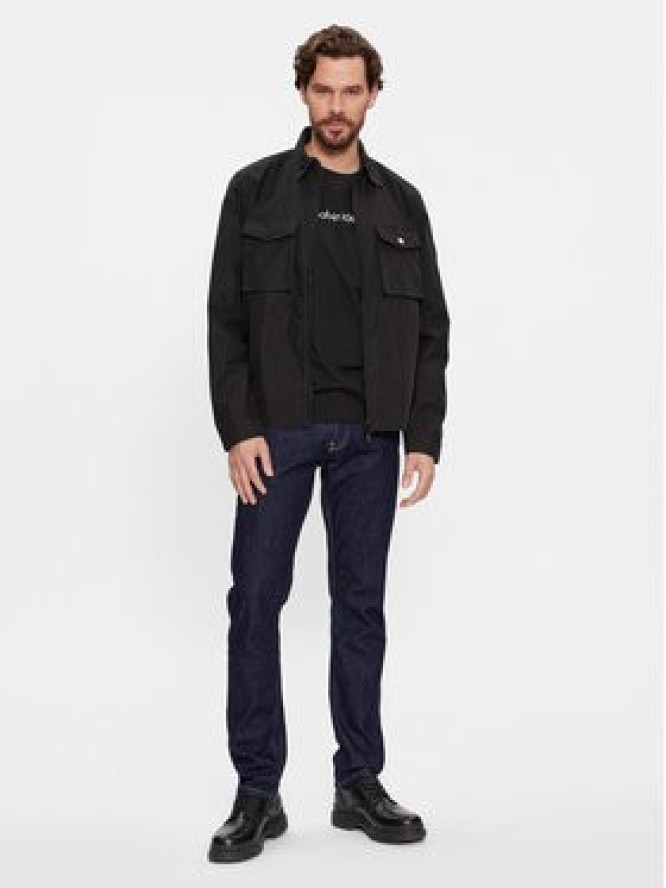 Calvin Klein Kurtka przejściowa Recycled Light Shirt Jacket K10K107136 Czarny Regular Fit