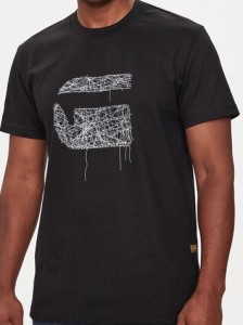 G-Star Raw T-Shirt Stitch D25674-C336 Czarny Regular Fit