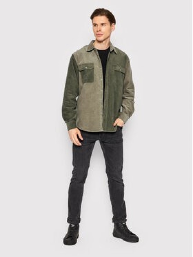 Brixton Koszula Bowery Corduroy 01264 Zielony Standard Fit