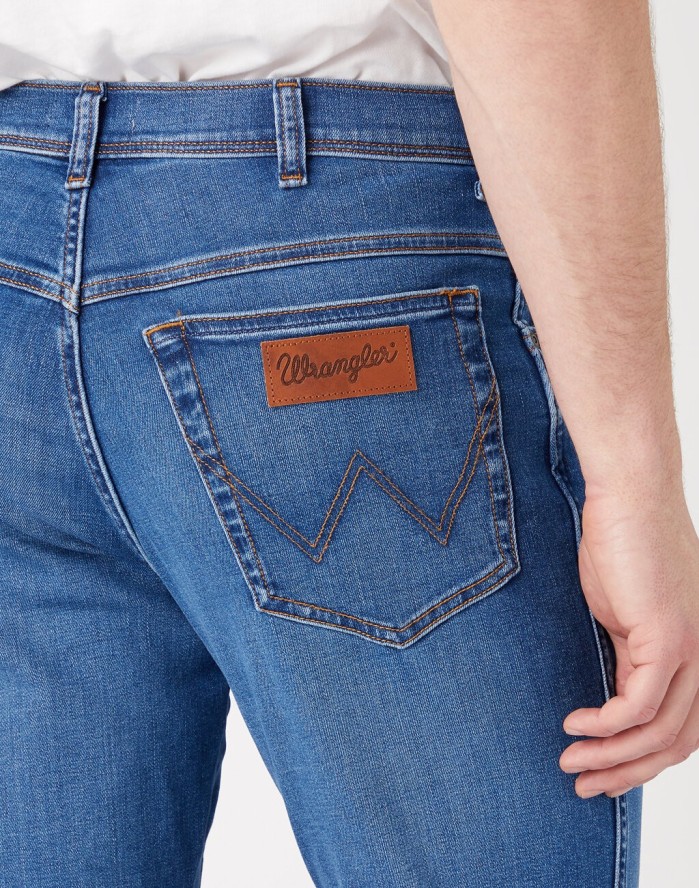 WRANGLER TEXAS SLIM MĘSKIE SPODNIE JEANSOWE PISCES W12SLD369