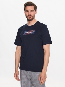 Jack&Jones T-Shirt Navigator 12229758 Granatowy Standard Fit