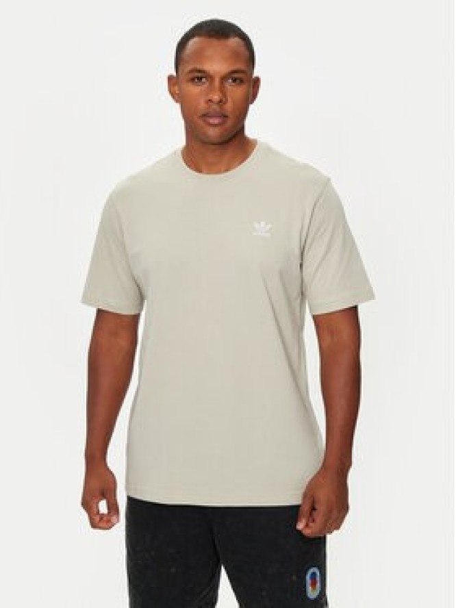 adidas T-Shirt Trefoil Essentials IR9689 Beżowy Regular Fit