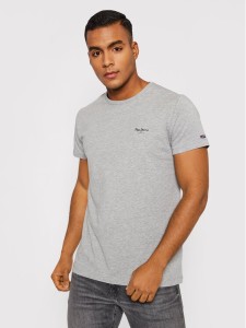 Pepe Jeans T-Shirt Original Basic 3 N PM508212 Szary Slim Fit