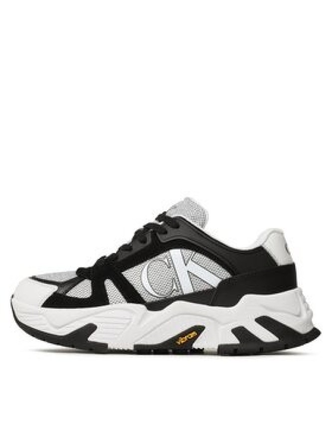 Calvin Klein Jeans Sneakersy Chunky Runner Vibram Lth Mix YM0YM00719 Biały