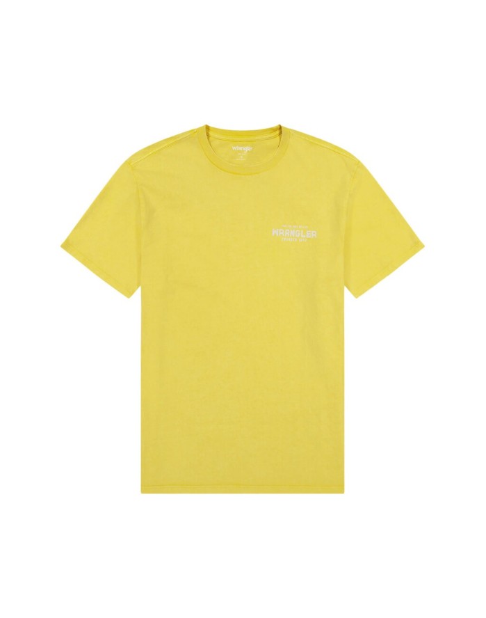 WRANGLER GRAPHIC TEE MĘSKA KOSZULKA T-SHIRT LOGO VARSITY YELLOW 112350430