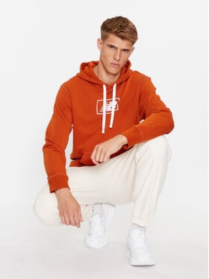 New Balance Bluza NB Essentials Hoodie MT33508 Brązowy Regular Fit