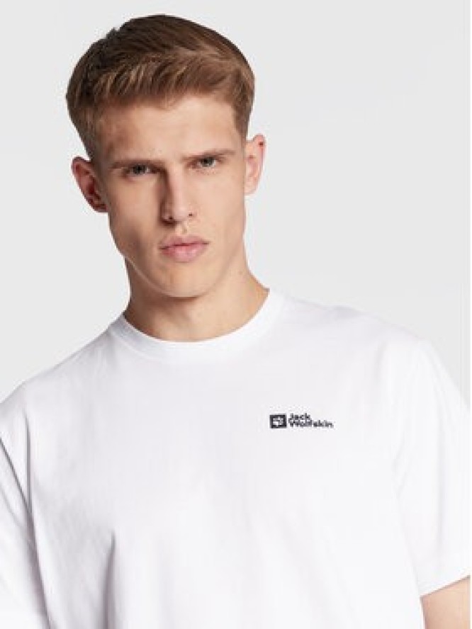 Jack Wolfskin T-Shirt Essential 1808382 Biały Regular Fit