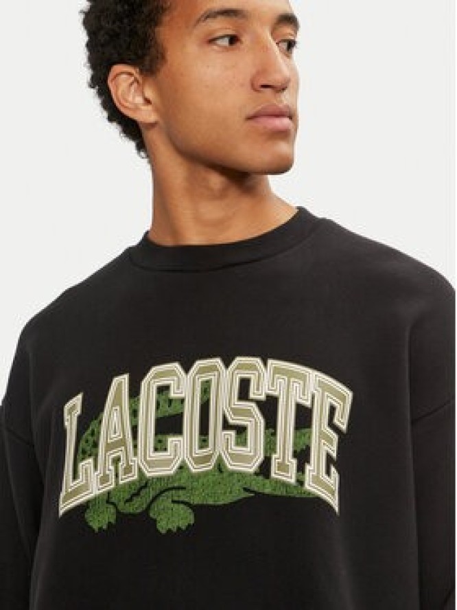 Lacoste Bluza SH2850 Czarny Loose Fit