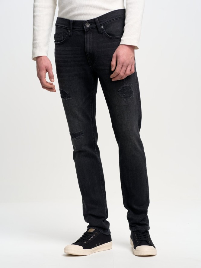 Spodnie jeans męskie czarne Terry Carrot 959