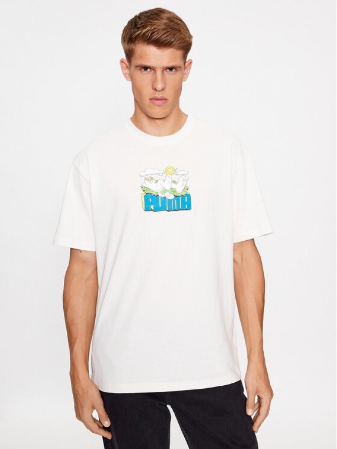 Puma T-Shirt Puma X Ripndip 622196 Écru Relaxed Fit