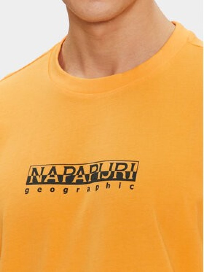 Napapijri T-Shirt NP0A4H8S Żółty Regular Fit