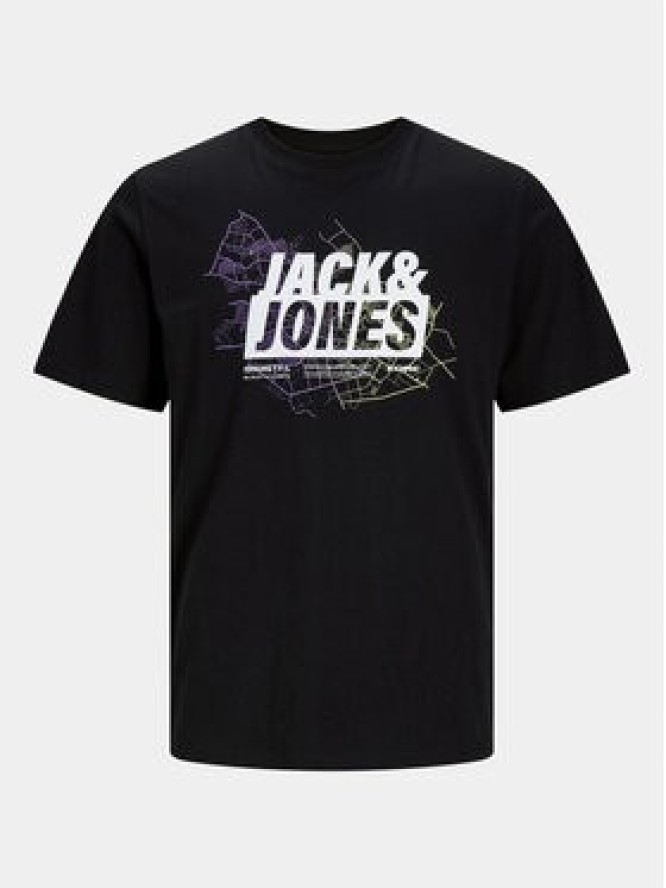 Jack&Jones Komplet 2 t-shirtów Map Logo 12260796 Czarny Regular Fit