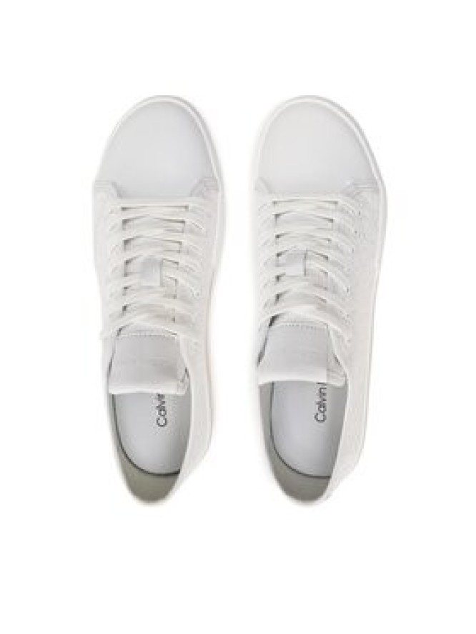 Calvin Klein Sneakersy Low Top Lace Up Jaq Mono HM0HM01420 Biały