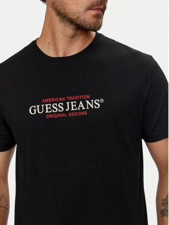 Guess Jeans T-Shirt M4YI42 K8FQ4 Czarny Regular Fit