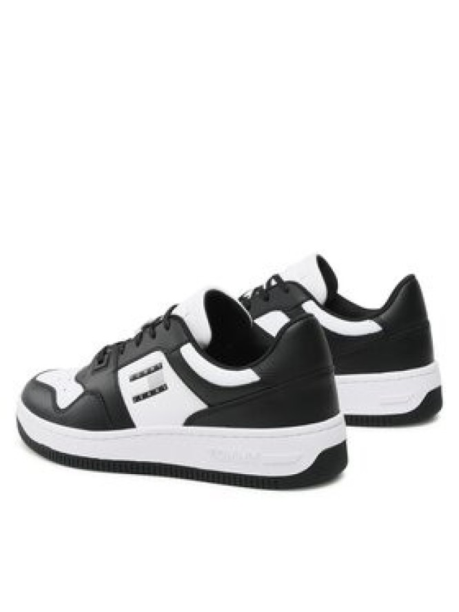 Tommy Jeans Sneakersy Basket Leather EM0EM01165 Czarny