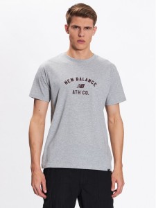 New Balance T-Shirt MT31907 Szary Regular Fit