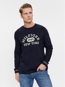 Tommy Hilfiger Longsleeve Collegiate MW0MW32591 Granatowy Regular Fit