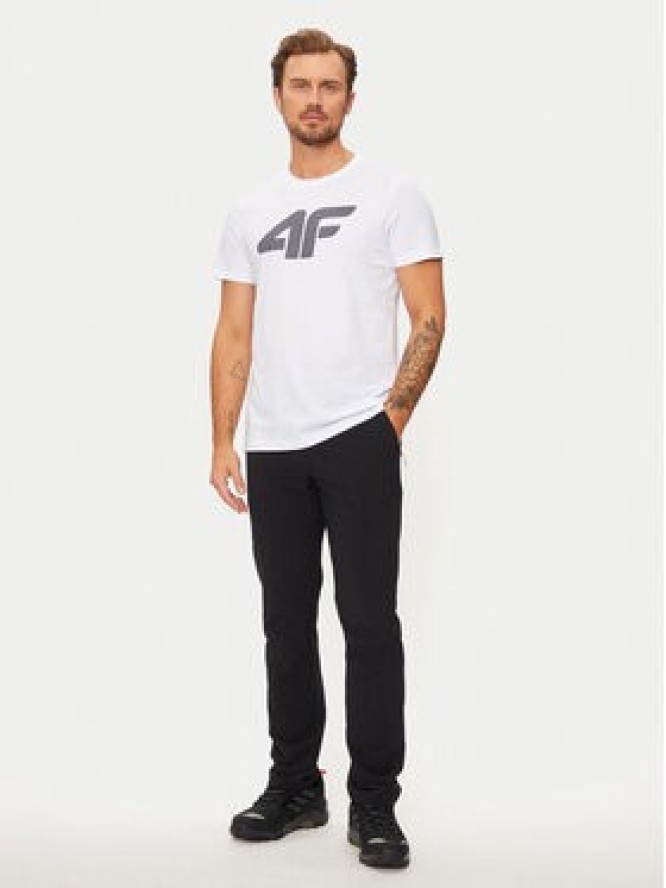 4F T-Shirt 4FWMM00TTSHM1844 Biały Regular Fit