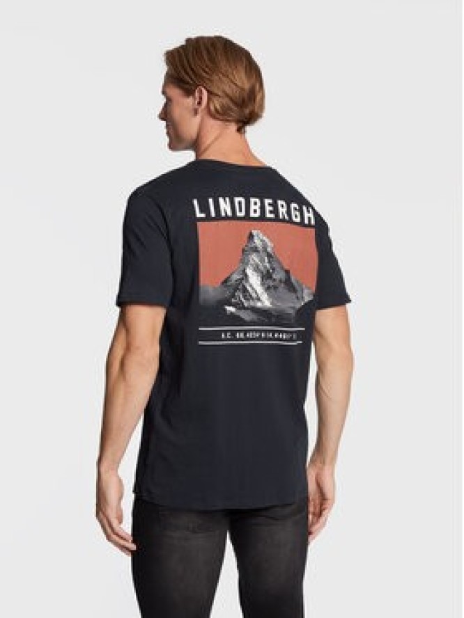 Lindbergh T-Shirt 30-420123 Granatowy Regular Fit