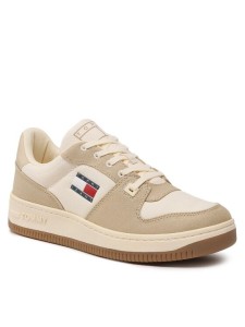 Tommy Jeans Sneakersy Basket Canvas EM0EM01163 Beżowy