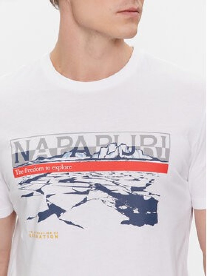 Napapijri T-Shirt Forsteri NP0A4HM6 Biały Regular Fit